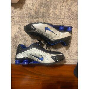 Nike Shox R4 Sz 8.5 Blue Silver